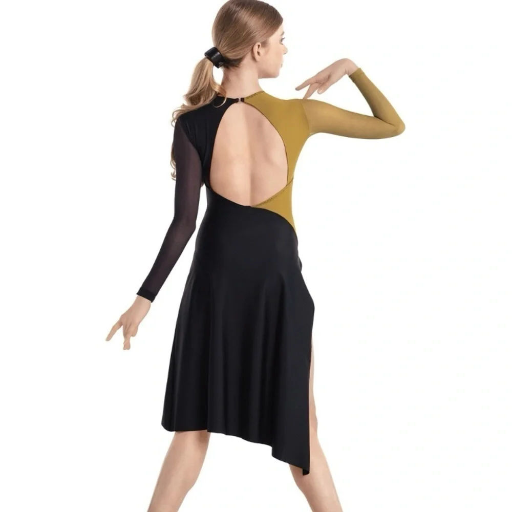 Revolution Tenth House Elite Performance dance dress -black and gold - size MC